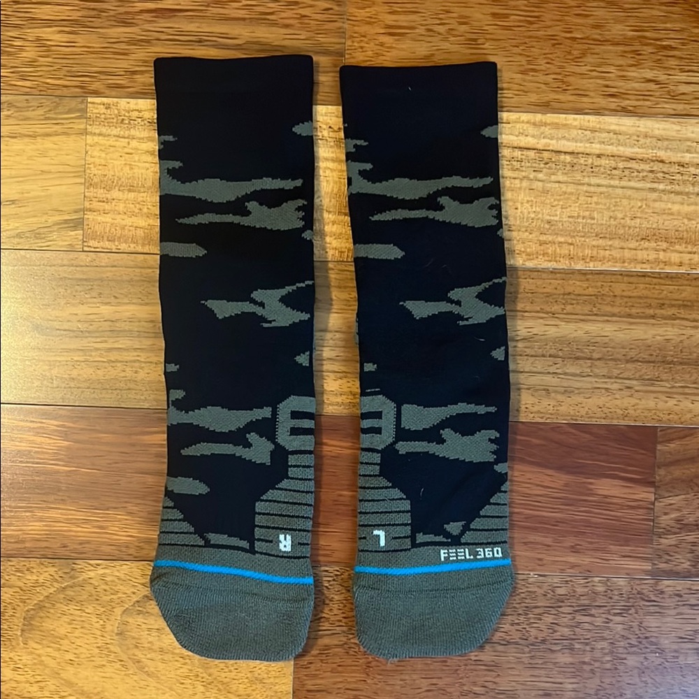 Stance Black and Green Socks Durable Comfort Accessories